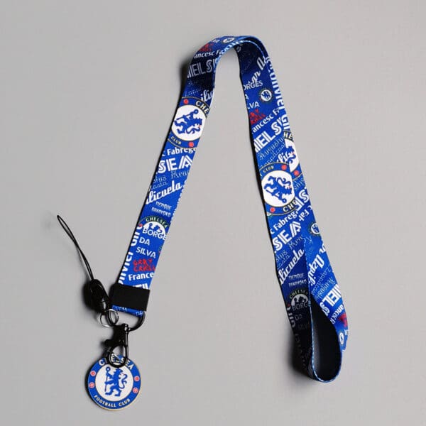 Chelsea FC lanyard in blue, perfect for fans and a stylish corporate gift.
