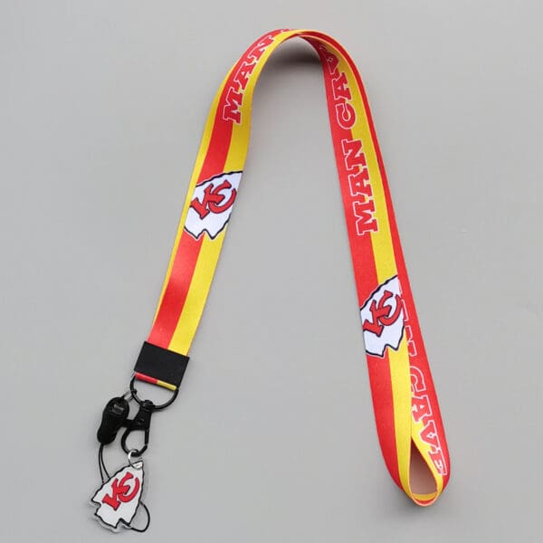 Vibrant Kansas City Chiefs lanyard, perfect for fans and a stylish corporate gift.